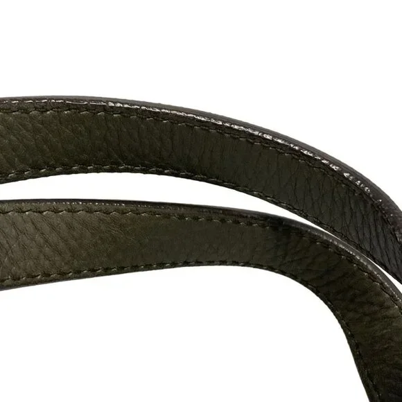 Gucci Tote GG Pattern Icon Bit Beige Dark Brown Khaki Leather - Picture 9 of 15